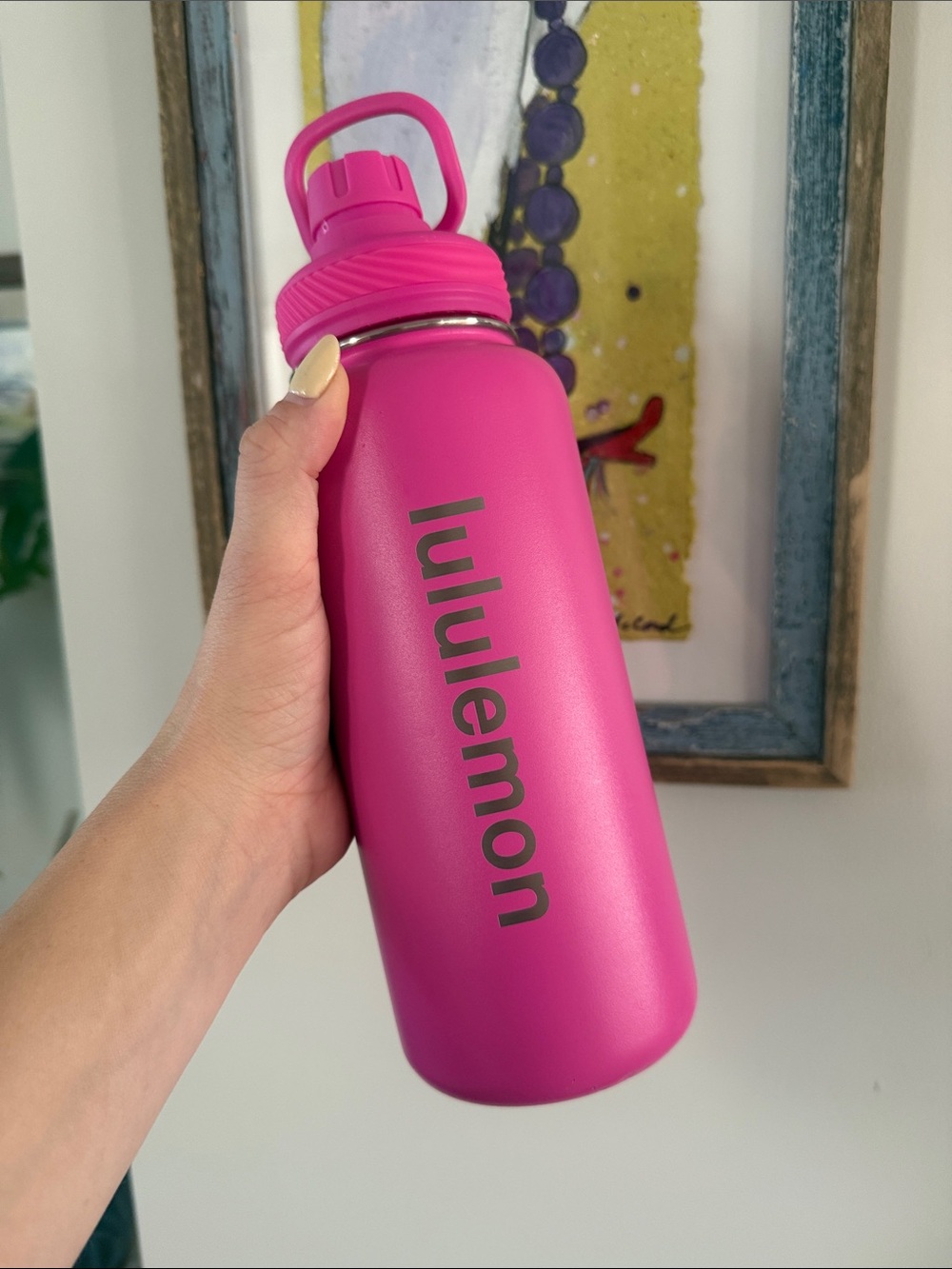 Lululemon Hot Pink Stainless Water Bottle